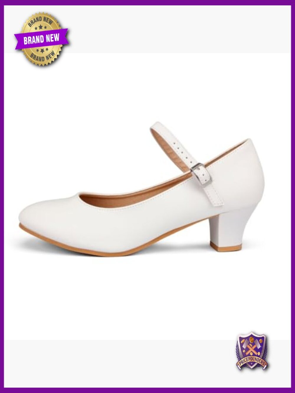 Women's Character Dance Shoes with Adjustable Ankle Strap - Picture 3 of 7